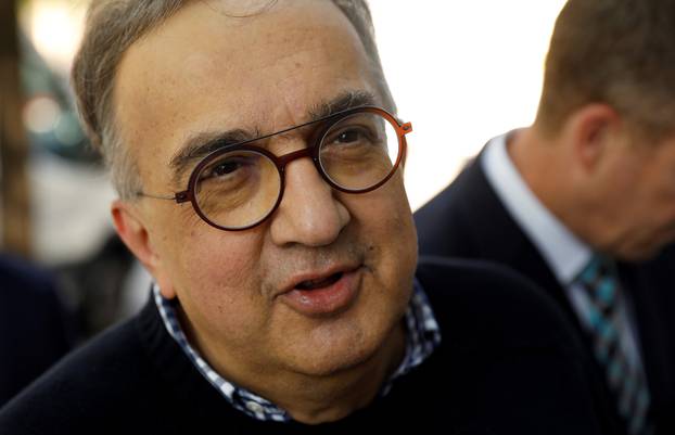 FILE PHOTO: Chairman & CEO of Fiat Chrysler Sergio Marchionne speaks before attending a White House roundtable with senior executives from U.S. and foreign automakers and U.S. President Donald Trump in Washington