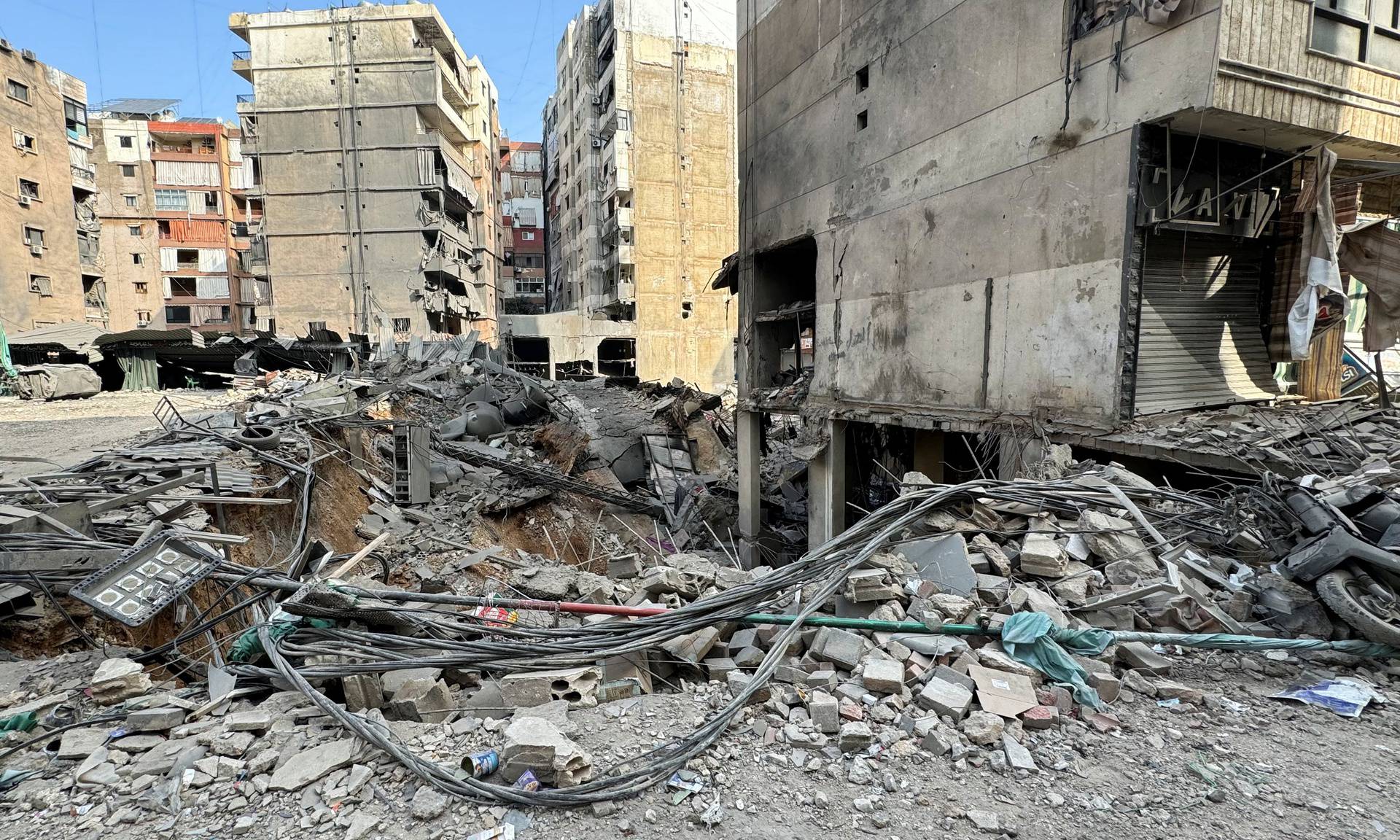 Aftermath of Israeli strikes on Beirut's southern suburbs