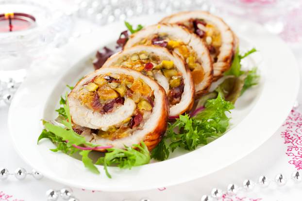 Turkey breast stuffed