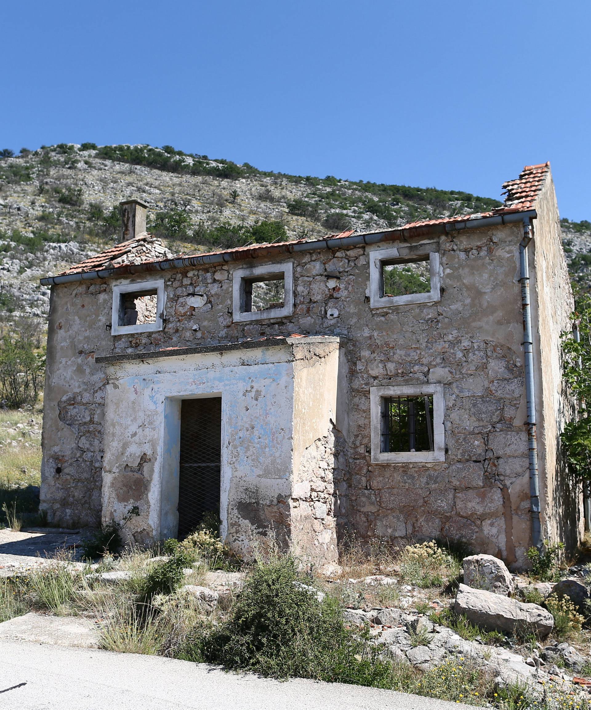 Luka Modric's birth house is seen in Modrici village