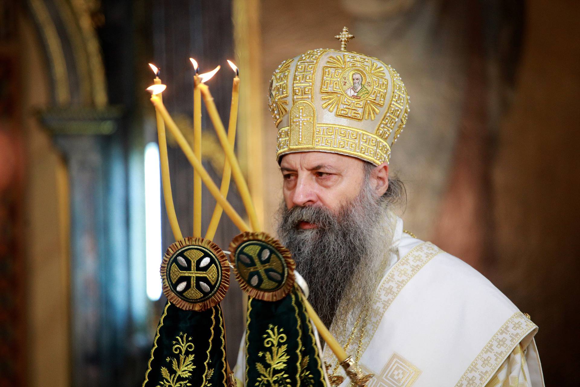 The liturgy at which the solemn act of enthronement of His Holiness Porfirije in the holiest throne of the Archbishop of Pec, Metropolitan of Belgrade and Karlovac and Patriarch of Serbia was performed was served in the Cathedral.

Liturgija na kojoj je i