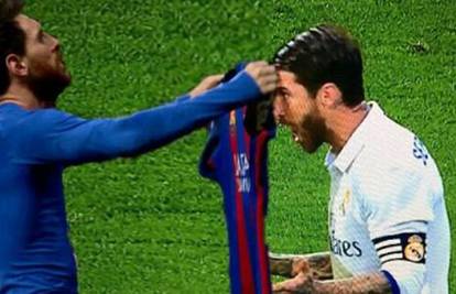 Leo Messi trlja dres Ramosu na nos i vješa veš na Bernabeuu...