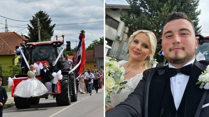 FOTO Mladenci kod Koprivnice na vjenčanje stigli n