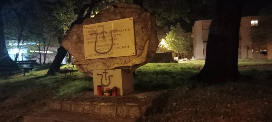 FOTO Novo ustaško divljanje u Splitu. Opet  oskvrnuli spomen-ploču splitskim partizanima...