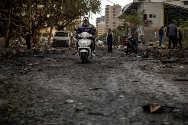 Aftermath of an Israeli strike in Beirut