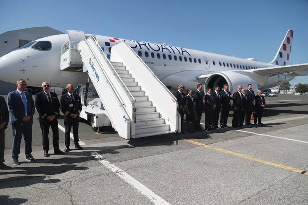 Zagreb: Slijetanje Airbusa A220, novog zrakoplova Croatia Airlinesa