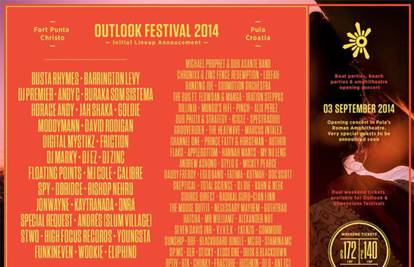 Outlook festival najavio je prvi val izvođača za 2014. godinu