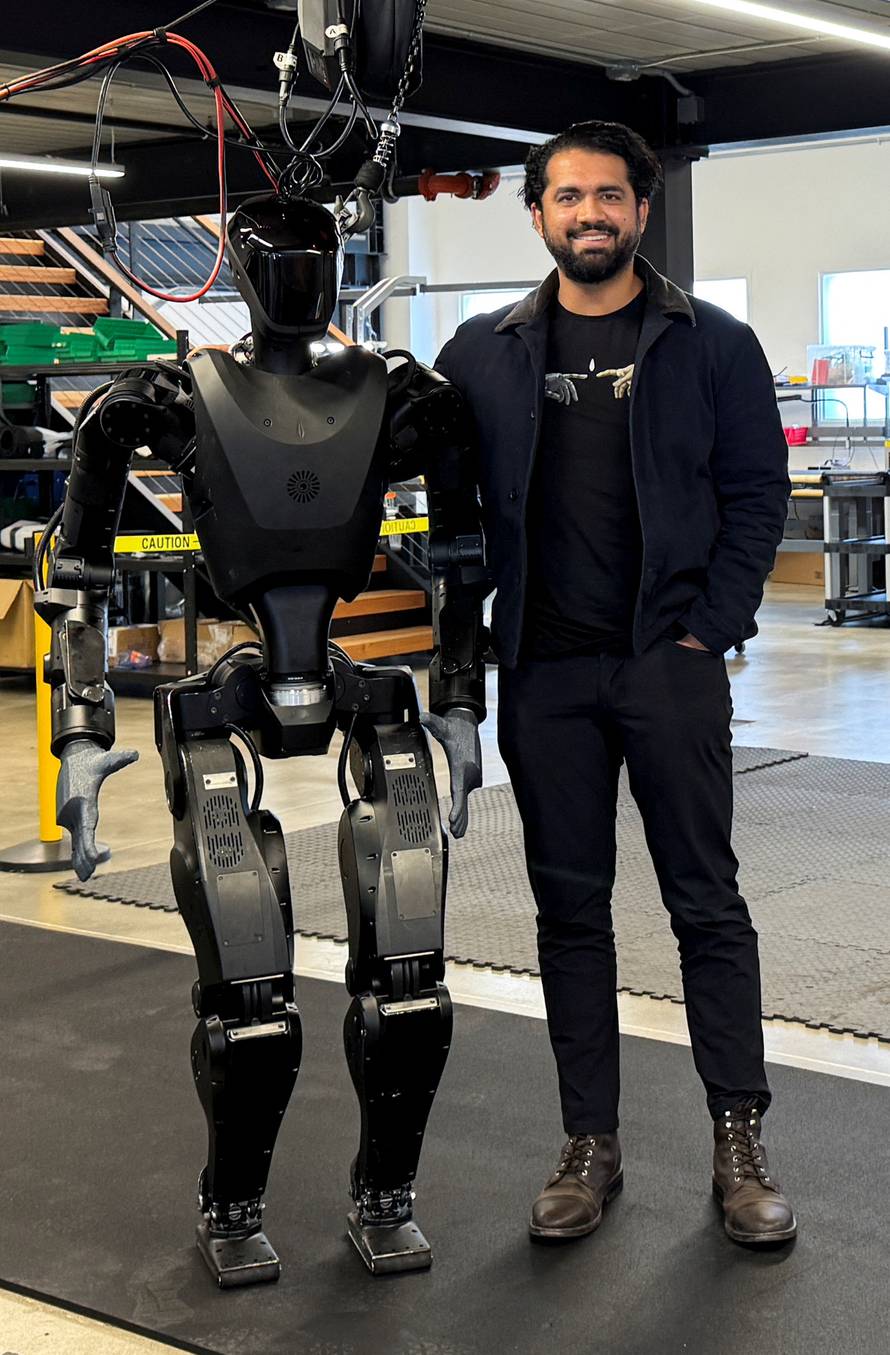 Sankaet Pathak, CEO and founder of Foundation, poses at his company's factory in San Francisco