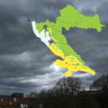 Četiri regije u žutom zbog jakog juga: U srijedu najprije oblaci i kiša pa slijedi razvedravanje