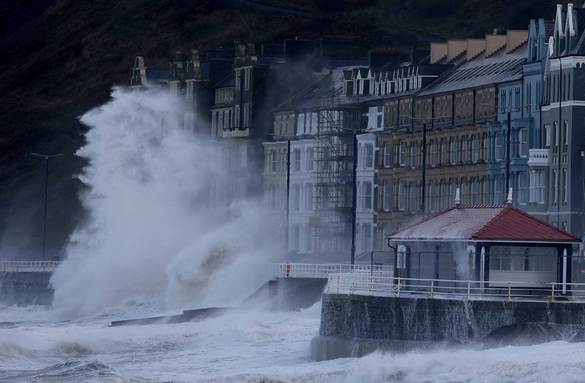 Storm Eunice in Aberystwyth