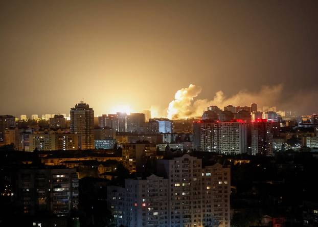 Russian missile strike in Kyiv