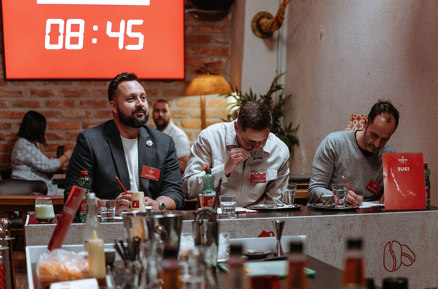 Julius Meinl Barista Cup 2026 sudci: Mario Mihelj glavni sudac i osjetilni sudci Tihomir Ivanovi&cacute; i Raul Juan Sorita&nbsp;