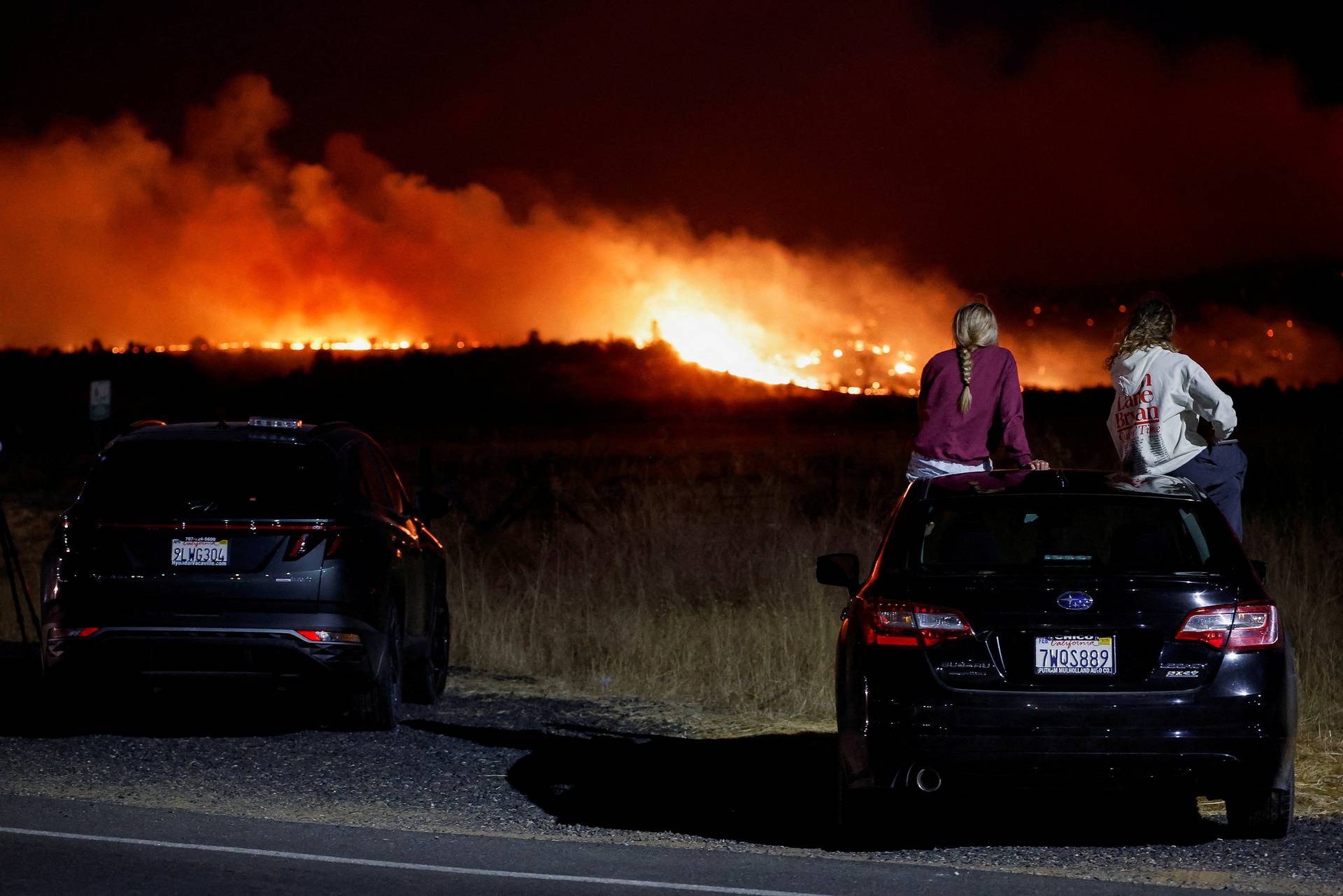 Firefighters tackle the Park Fire near Chico