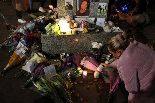 Fans gather and place tributes to former One Direction singer Liam Payne, in Wolverhampton