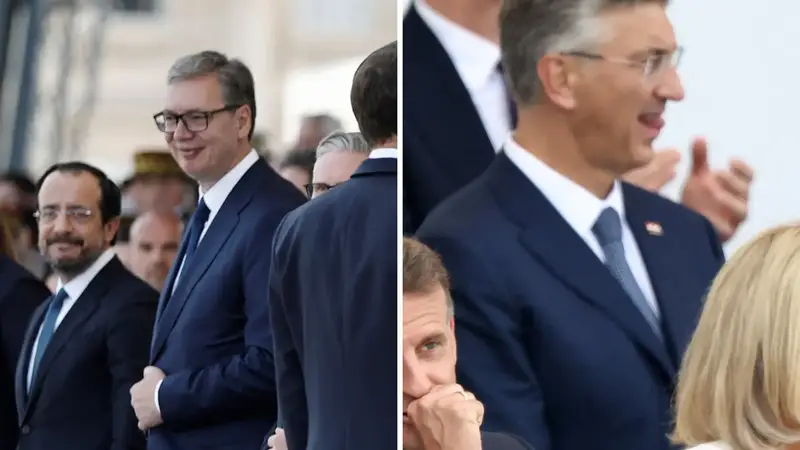 Davor Božinović otkrio zašto je Vučić sjedio ispred Plenkovića na mimohodu u Francuskoj
