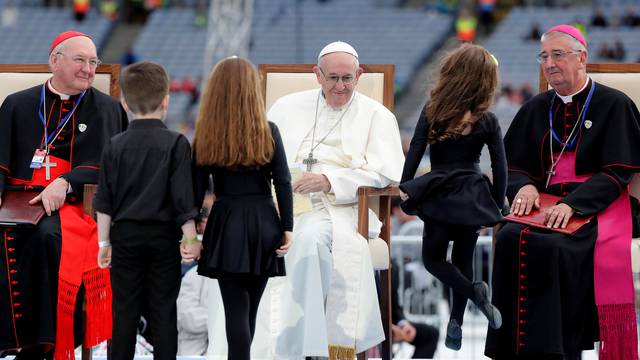 Pope Francis attends the Festival of Families at Croke Park during his visit to Dublin