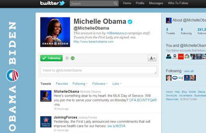 Michelle podržava Barackovu kampanju profilom na Twitteru