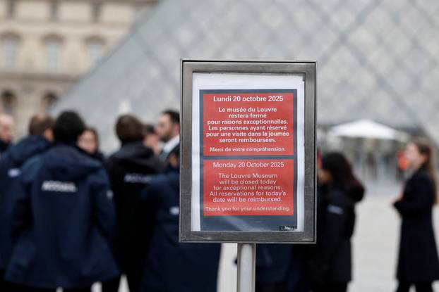 The Louvre Museum remains closed on day after robbery