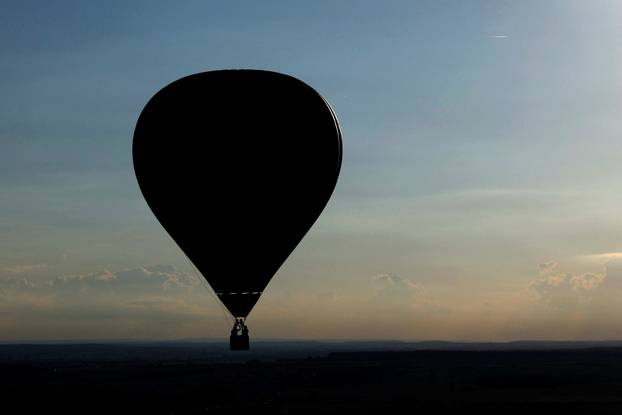 Hot air balloon fiesta above Hradec Kralove city