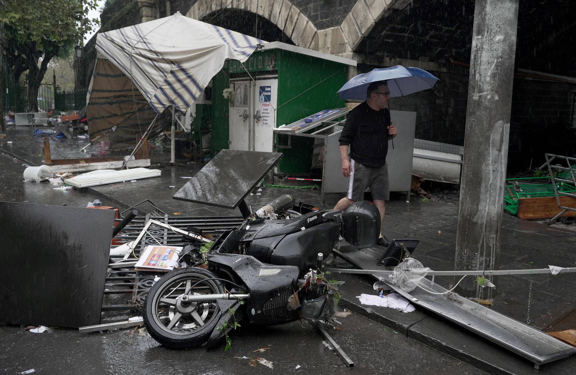 Heavy rainfall on the island of Sicily