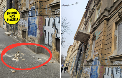 FOTO Pala žbuka u Branimirovoj ulici: 'Žena je zamalo poginula'