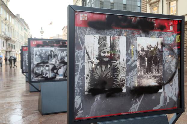 Rijeka: Vandali uništili izložbu "Partizanke" na Korzu