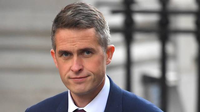 Britain's Secretary of State for Defence Gavin Williamson is seen in Downing Street, London