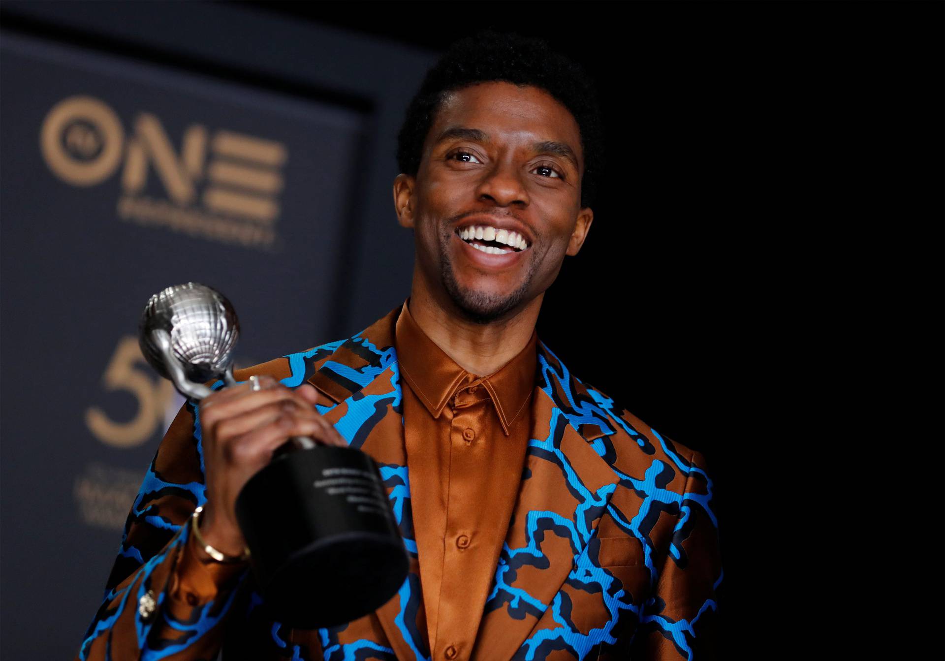 FILE PHOTO: 50th NAACP Image Awards – Photo Room– Los Angeles - Chadwick Boseman poses backstage with his Outstanding Actor in a Motion Picture award for Black Panther