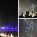 FOTO/VIDEO Spektakl na nebu: Dronovi formirali križ, Gospu...
