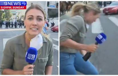VIDEO Reporterka se javljala uživo iz Los Angelesa. Pokazala je na policiju - doletio joj metak