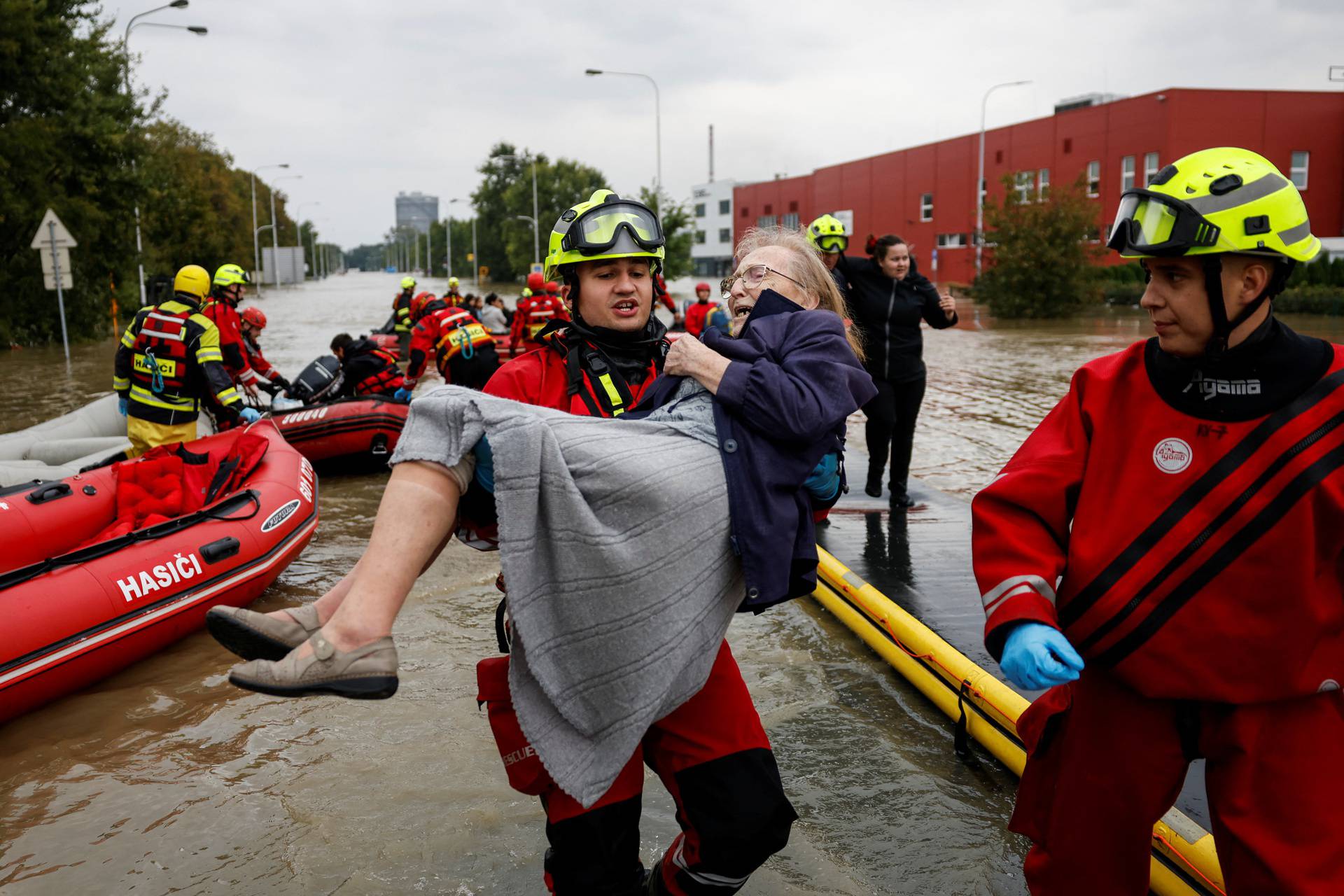 Aftermath of flooding in Czech Republic