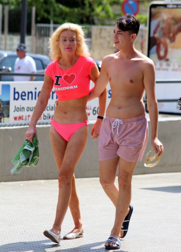*EXCLUSIVE* Lauren Harries and Connor Yem on holiday in Spain
