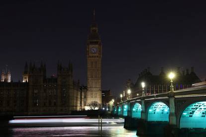 Landmarks During Earth Hour in London
