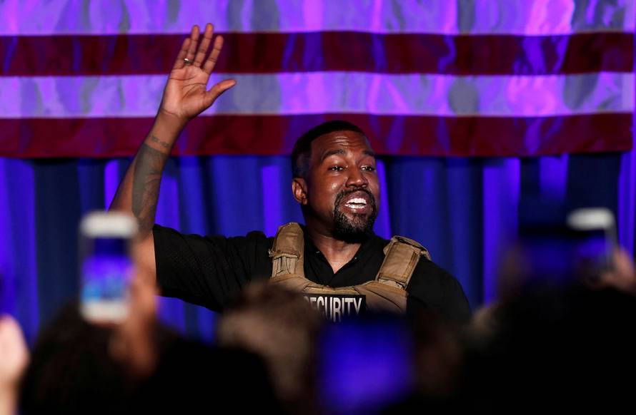 FILE PHOTO: Rapper Kanye West holds his first rally in support of his presidential bid in North Charleston