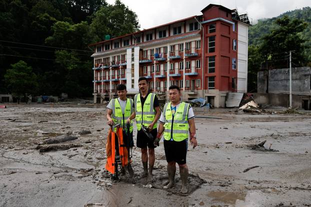 Aftermath of devastating floods in Trishuli
