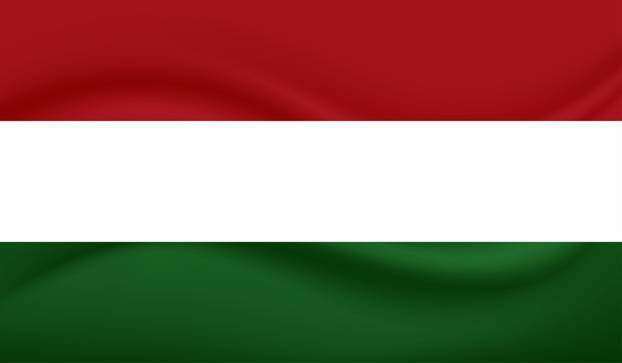 Hungary grunge, old, scratched style flag