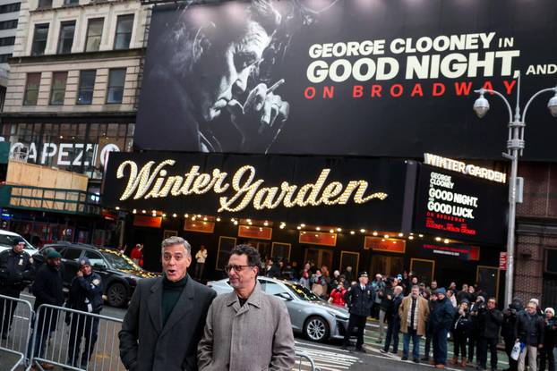 George Clooney makes his Broadway debut in "Good Night, and Good Luck\