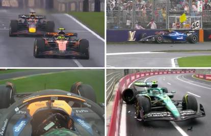VIDEO Kišni kaos na startu F1: Norris slavio, Ferrari zakazao!
