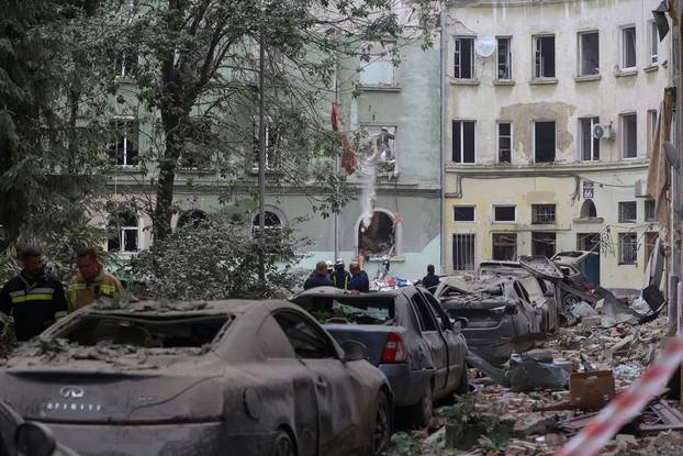 Aftermath of a Russian missile attack in Lviv
