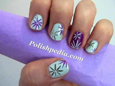 Easy Flower Nail Art Using Toothpick Only! 