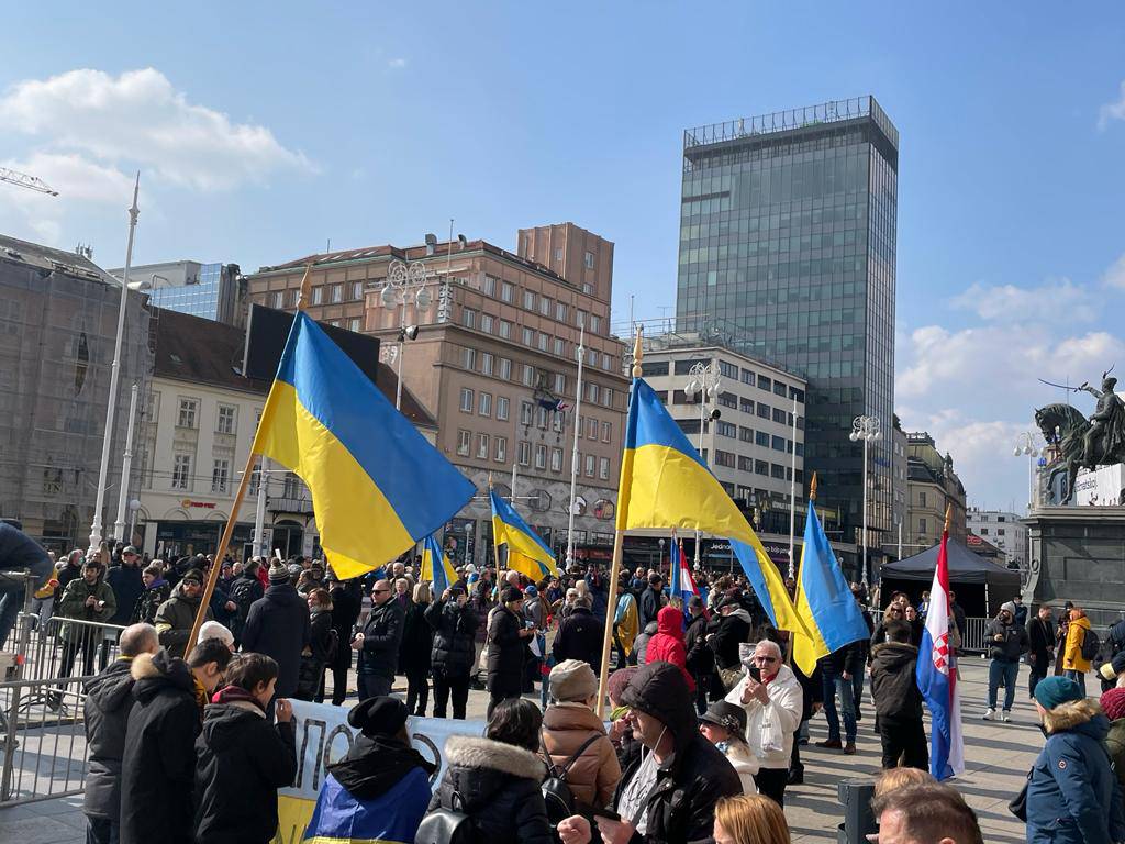 Veliki skup podrške Ukrajini u Zagrebu. Kirilič: 'Molim NATO da zaustavi ovog đavola'