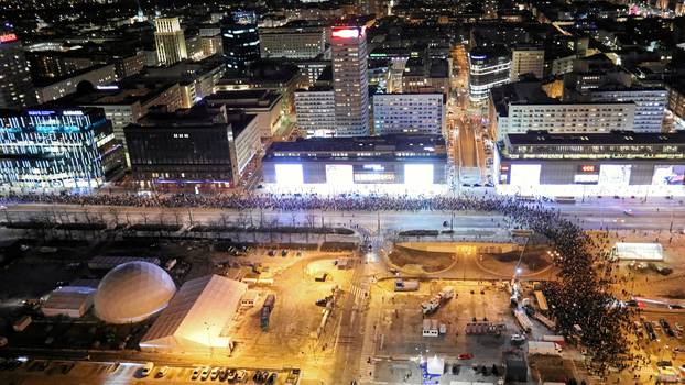 People march against violence and hatred in the wake of a deadly attack on Gdansk Major Pawel Adamowicz, in Warsaw