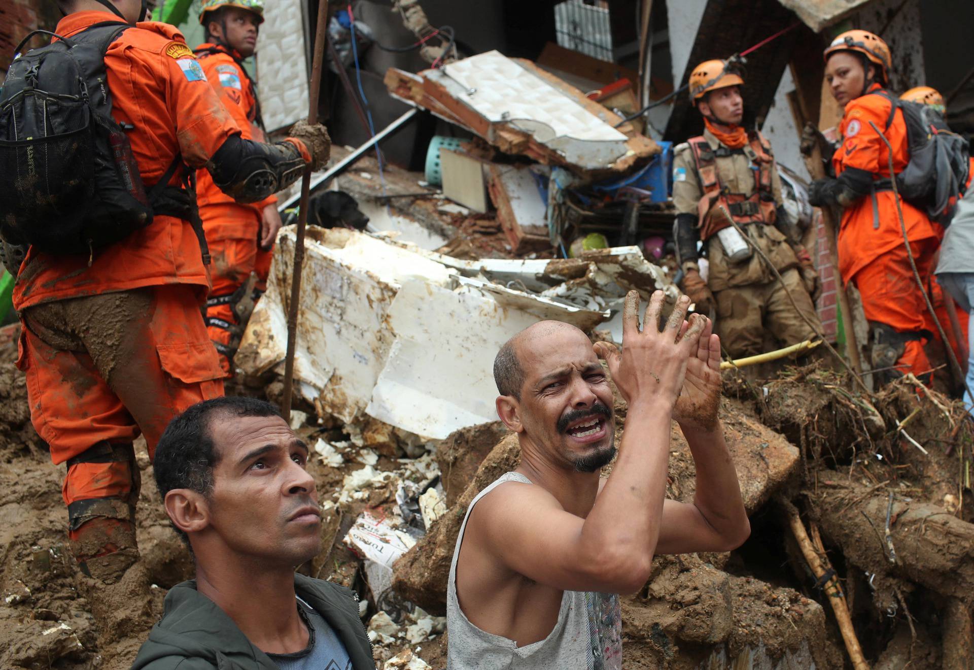 Aftermath of a mudslide at Morro da Oficina