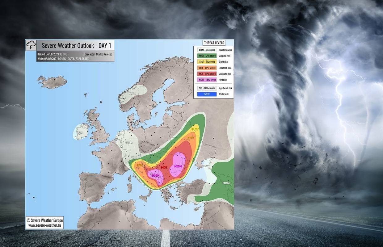 Severe Weather upozorio da je u Hrvatskoj moguć tornado!