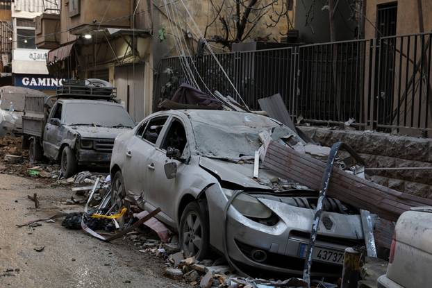 Aftermath of an Israeli strike, in Beirut