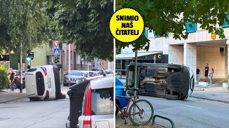 KRŠ I LOM U ZAGREBU 'Čuo sam bum, tras... udario je u auto, bicikl i prevrnuo se na krov!'