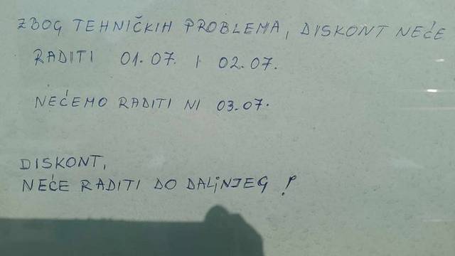 Poruka s trgovine u Dalmaciji sve nasmijala, komentiraju: Ma tako se tu radi, malo po malo...