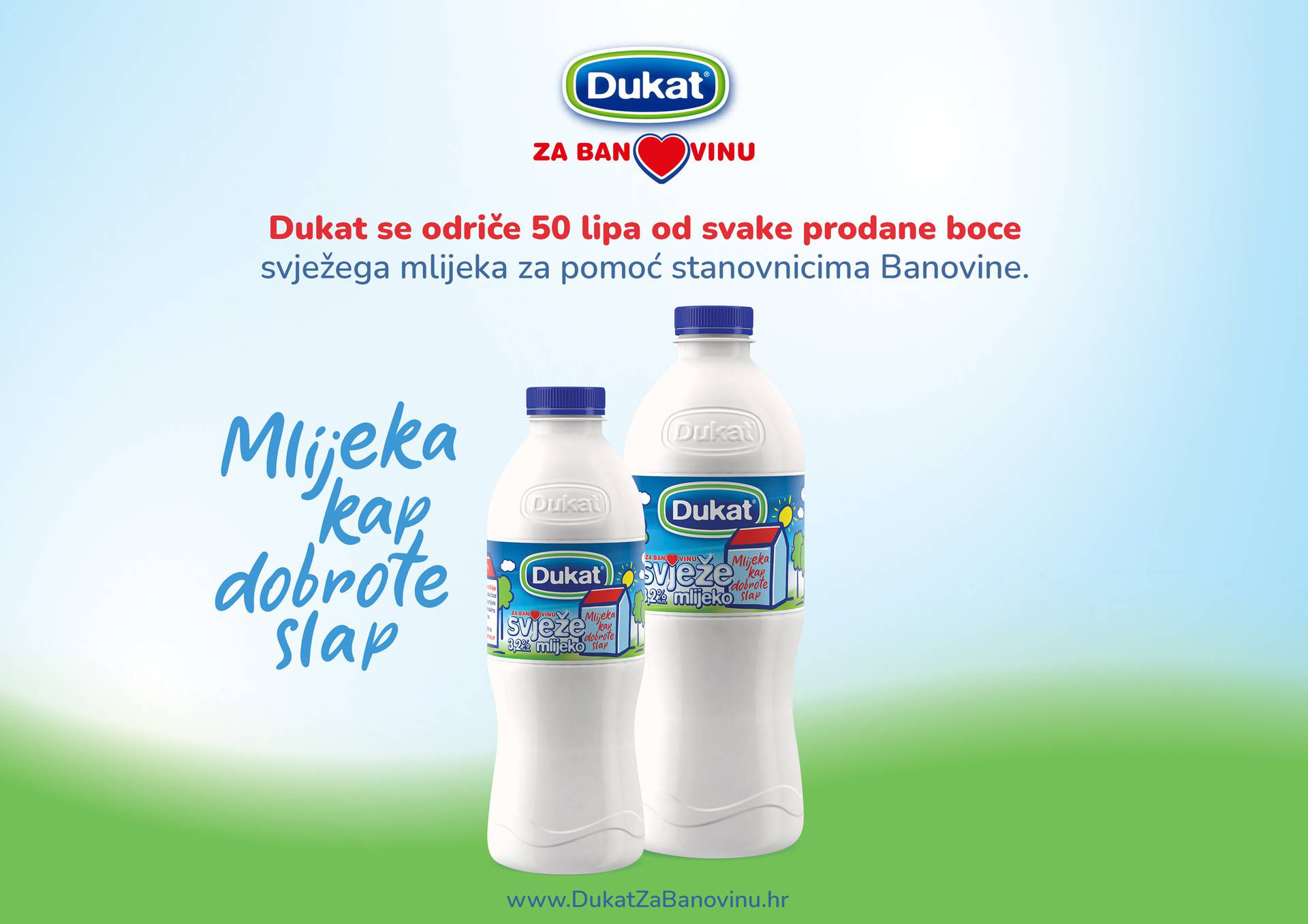 Dukat se odriče 50 lipa od svake prodane boce svježeg mlijeka za pomoć stanovnicima Banovine