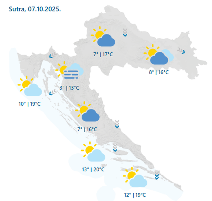 Magla, kiša i temperature blizu 'nule': Toplo se obucite, evo  što nas očekuje do kraja tjedna