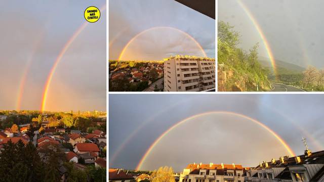 VIDEO Prekrasni prizori iznad Hrvatske. Dupla duga pojavila se na nebu od Zagreba do mora